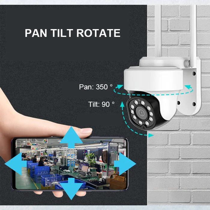 New 4ch Wireless Security Camera System IP Cameras 4 Channel CCTV Systems WIFI NVR Kit 5MP Rotate PTZ Outdoor