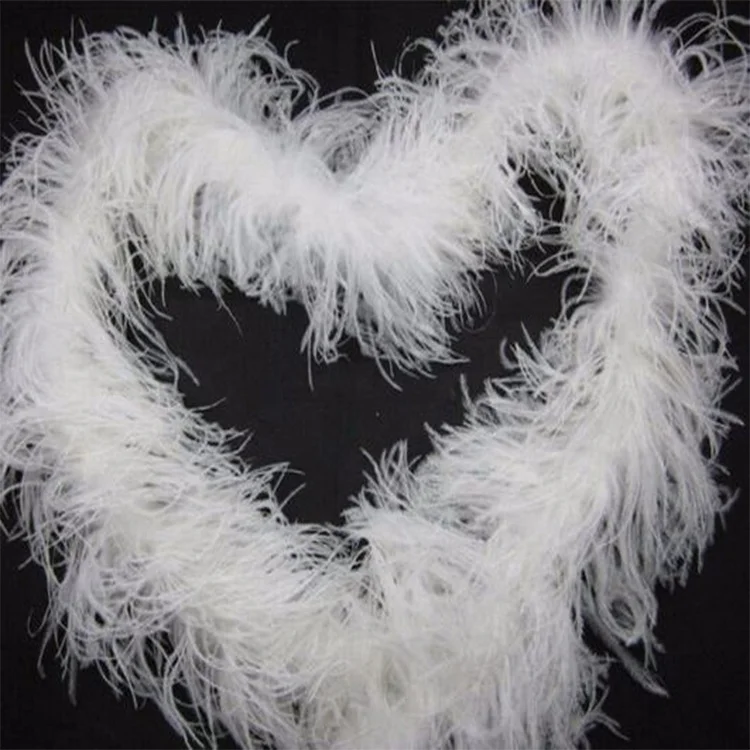 High quality white ostrich feather boas For clothing