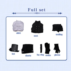 Anime Black Butler Cosplay Costume Ciel Phantomhive trailing gown Full Set Halloween Gentleman anime clothing