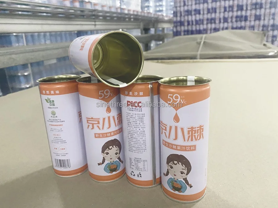 OEM 250ml 310ml 500ml 960ml Tinplate Beverage Tin Cans Three Pieces Tin Can With Easy Open Lids For Beer Milk Coffee Fruit Juice