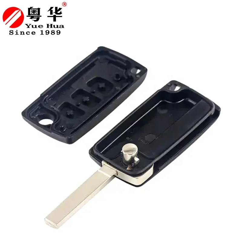 Low Price 3 Buttons with Light Button CE0536 Car Remote Key Case Shell Cover For Peugeot 407 607 Citroen C2 C3 C4 C5 C6 C8
