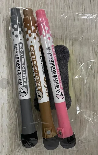 Competitive Price Multi-colored Smooth Writing Board Pen with whiteboard eraser in 3 colors dry erase marker pen