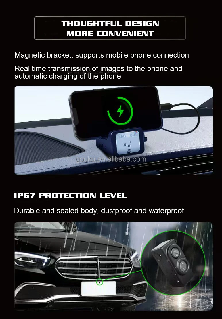 Waterproof Blind Vehicle and Pedestrian Active Detection Anti Collision Warning Truck System 12V With Mobile Phone Holder