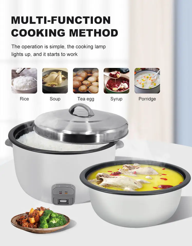 Easy To Operate Automatic Commercial Rice Cooker National Electric 22l Big Capacity For 100 Person 10l Drum Rice Cooker 50 Cups