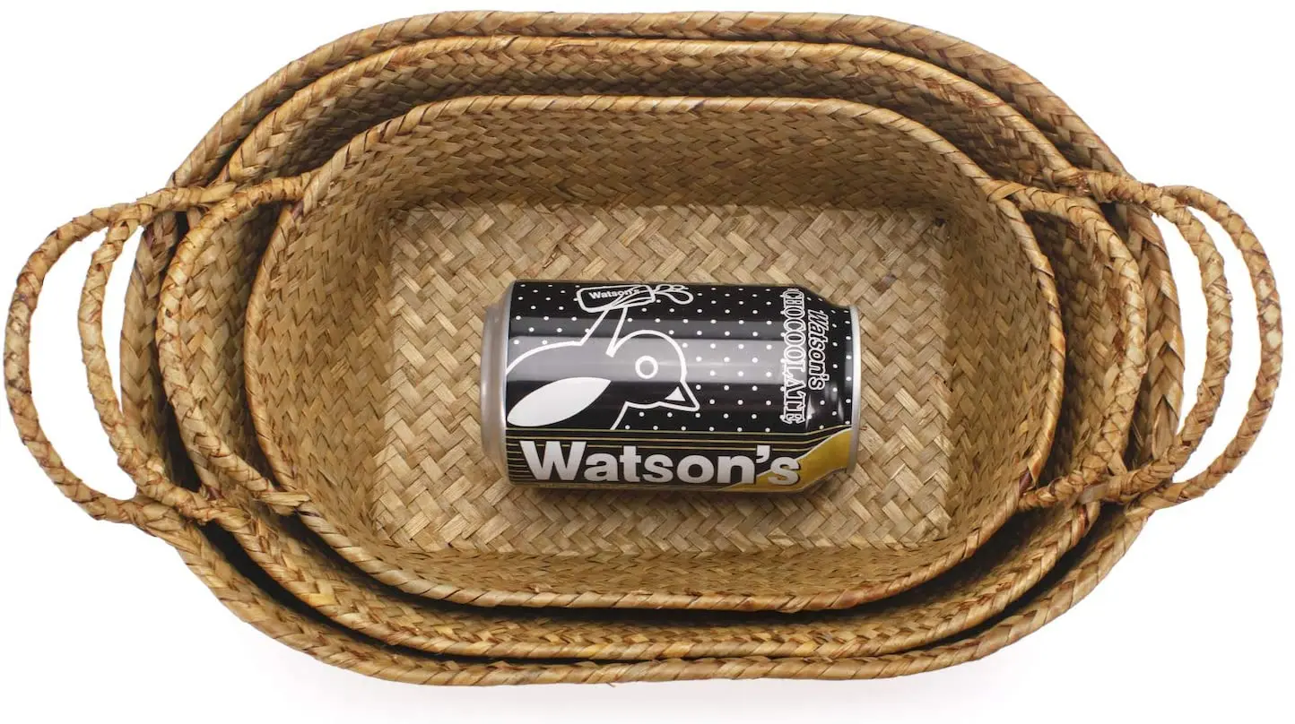 Best Selling Home Decor Water Hyacinth Baskets Natural PC Material Economical Storage Solution for Kitchen Handmade in Vietnam