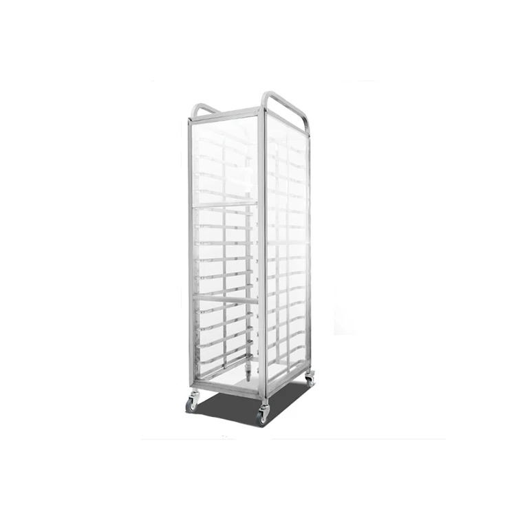 
New Products 15th floor Stainless Steel Rotary Bread Baking Pan Trolley Storage Shelf 
