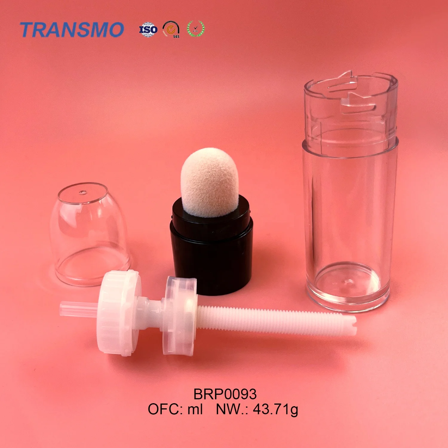 Custom Logo Plastic Concealer Container Twist Liquid Foundation Bottle With Sponge Applicator