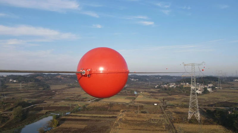 600mm Aircraft Warning Sphere with AROMOR ROD navigation Visual Aids obstruction ball visibility for low-flying aircraft