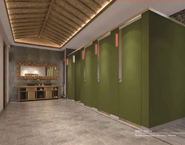 Compact HPL waterproof door public toilet cubicle partition