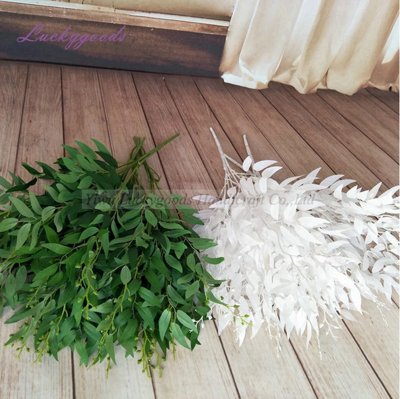 LLV170 2019 Новое поступление Шелковый Свадебный белый лист искусственный сценический подвесной Декор Ивовый лист