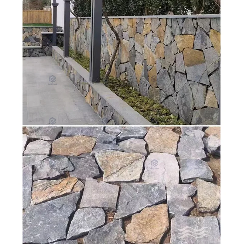 Natural Slate Quartzite Limestone Loose Stone Veneer For Exterior And Interior Wall Cladding Decorative