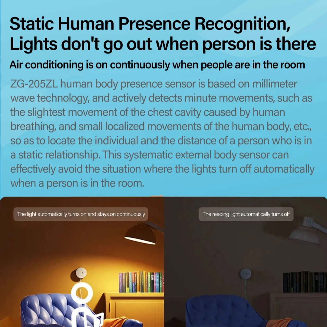 Tuya WIFI Smart Microwave Human Presence Sensor 2.4G Wave Radar Infrared Human Body Motion Sensor Switch