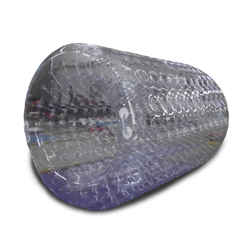 Transparent zorb water roller, PVC inflatable rolling tube for kids