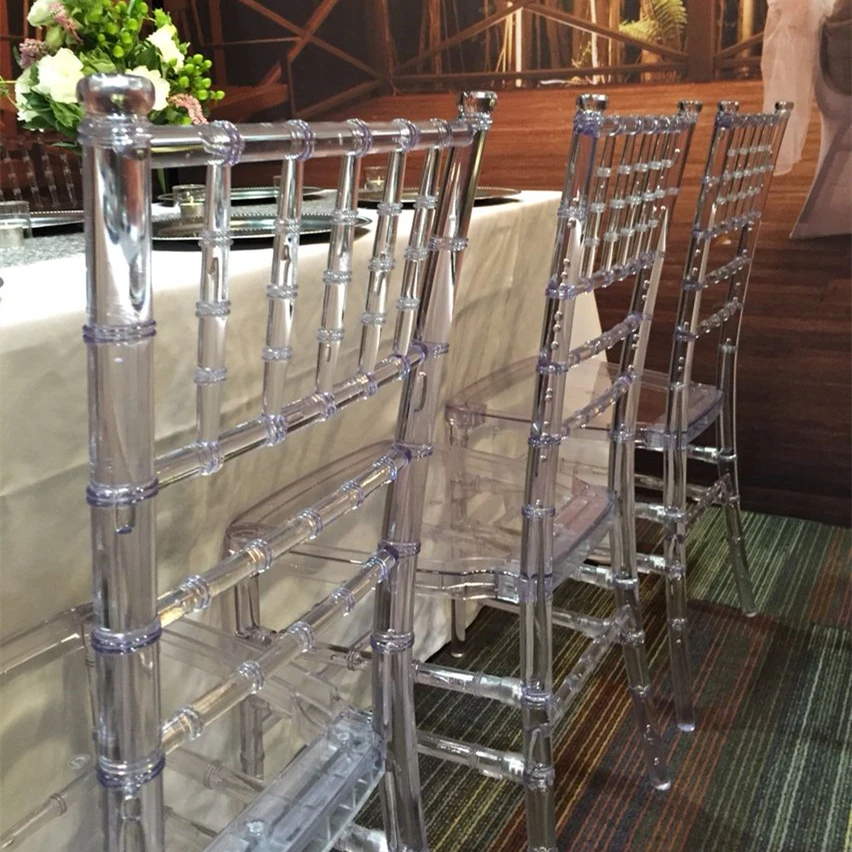 Оптовая продажа дизайнерские прозрачные стулья Chiavari Tiffany для свадебного