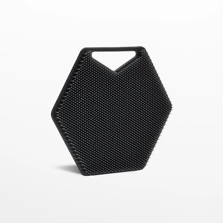 USA hot sale men use silicone black body scrubber