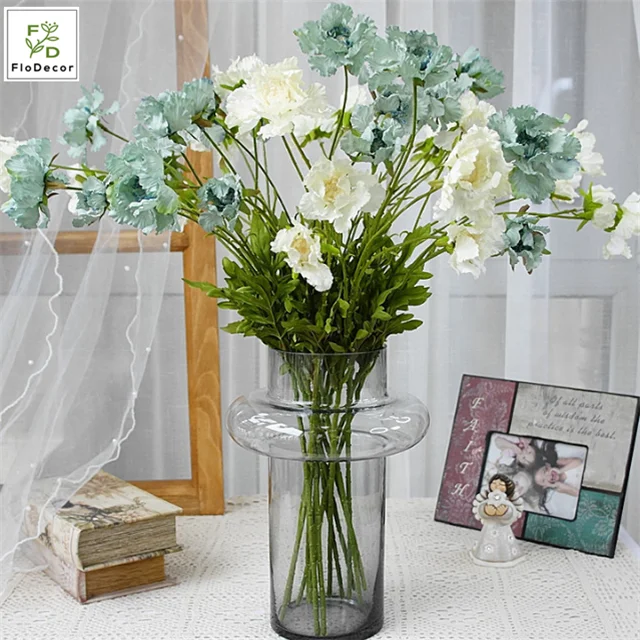 High Quality Artificial Scabiosa Silk Daisy Flower Chervil Spray for Home Wedding Party Decoration Instagram Likes