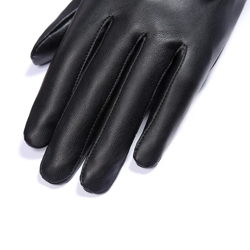 Теплые зимние женские велосипедные модные ветрозащитные зимние перчатки из искусственной кожи для сенсорных экранов