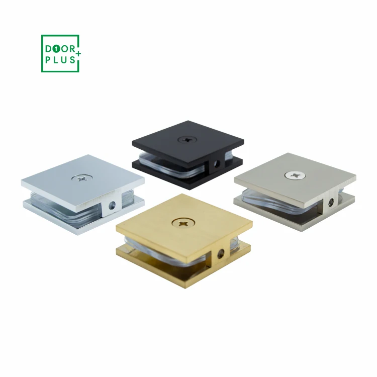 Doorplus Adjustable Brass Shower Glass Door Connector Clip Glass Door Hinge Glass Clamp