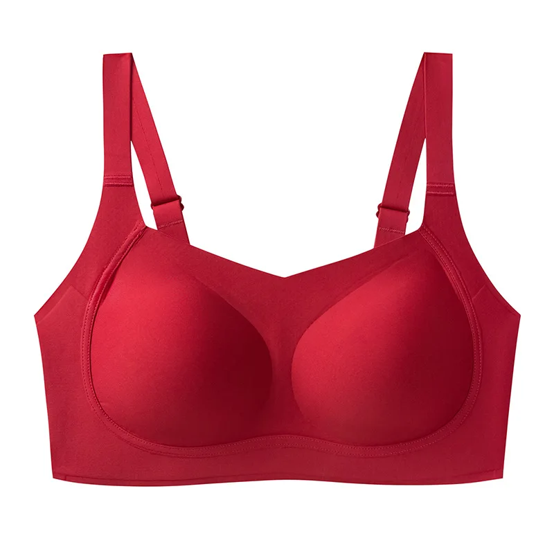 Custom Logo Adjustable Straps Gathered Shaping Beauty Back Comfortable Wireless Thin Seamless Bra