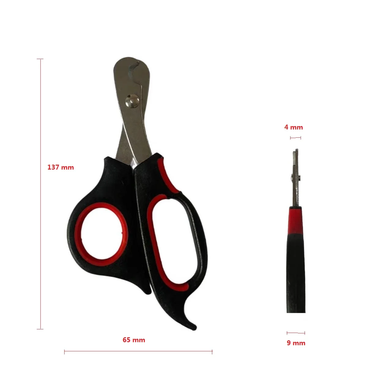 Rubber Coated Anti Slip Handle Sharp Safe Stainless Steel Blades Pet Dogs Cats Nail Toe Claw Cutting Clippers