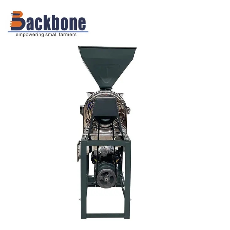 Backbone Machinery China stainless steel  spice herb mill grinder mushroom rice hull pulverizer machine