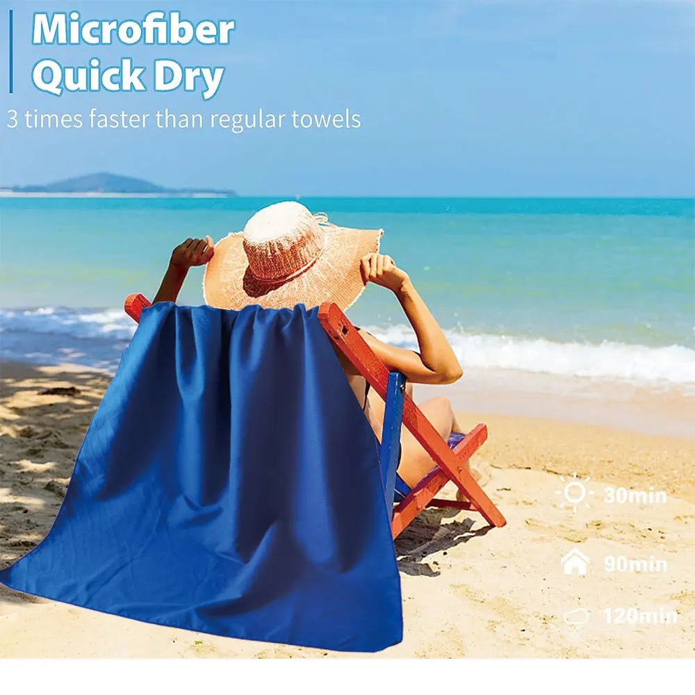 summer quick dry custom sublimation printed suede microfiber microfiber waffle recycled plastic sand free beach towel with logo