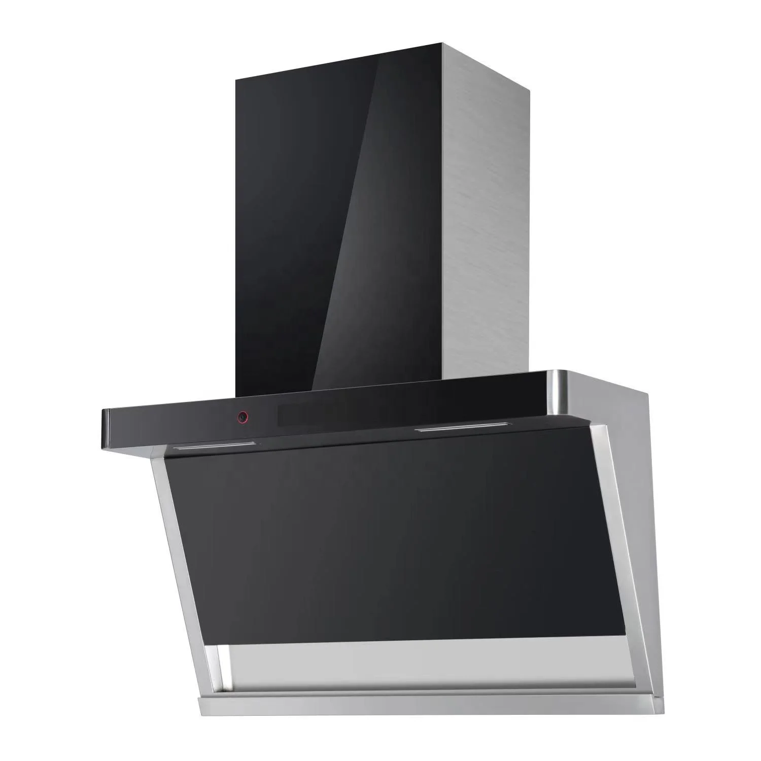 New design super suction tilted wall mounted extractor hoods 100 cfm kitchen hood faber cooker rohs kitchen range hoods