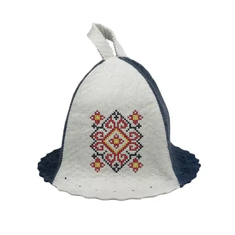 Customize design available wholesale 100 pure sheep wool australian merino wool felt russian wool sauna hat