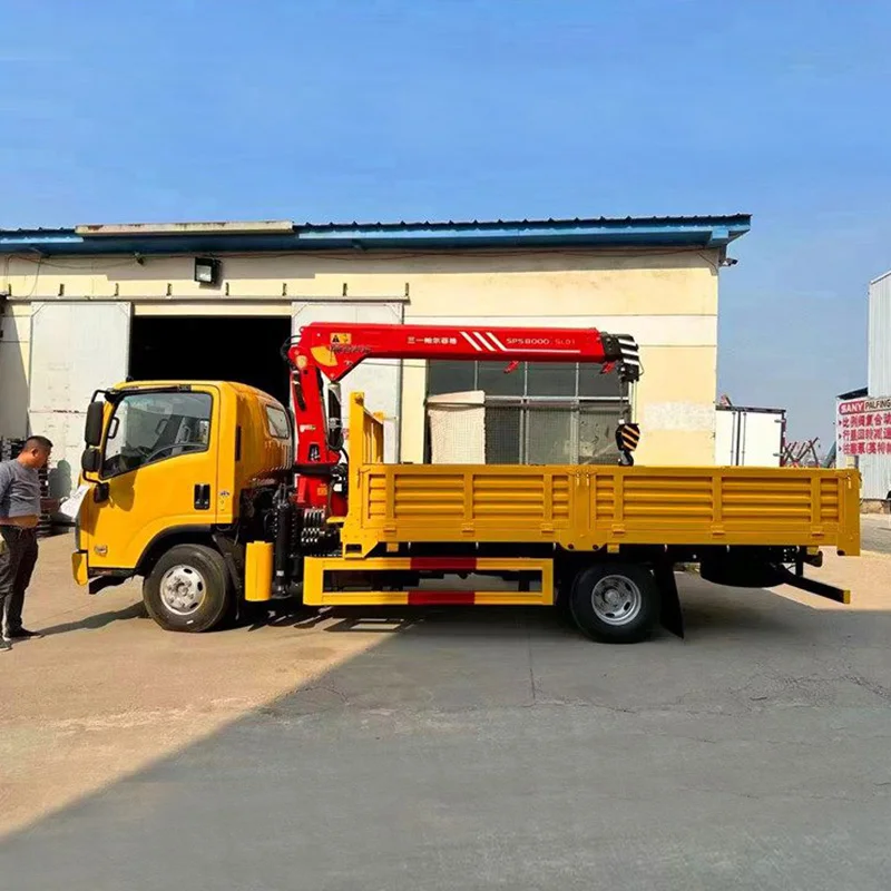 1SUZU подгонять 4x2 5 тонн автокран гидравлический кран для подъема тяжестей
