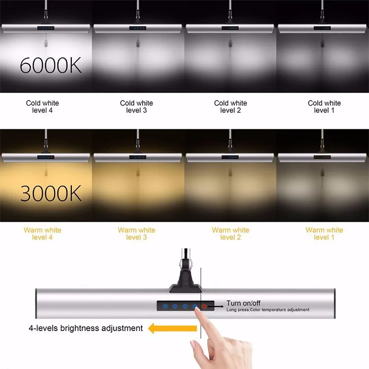 UYLED A509 Dimming Eye-protection High CRI 95 Metal Swing Arm Architect Desk Lamp with Clamp