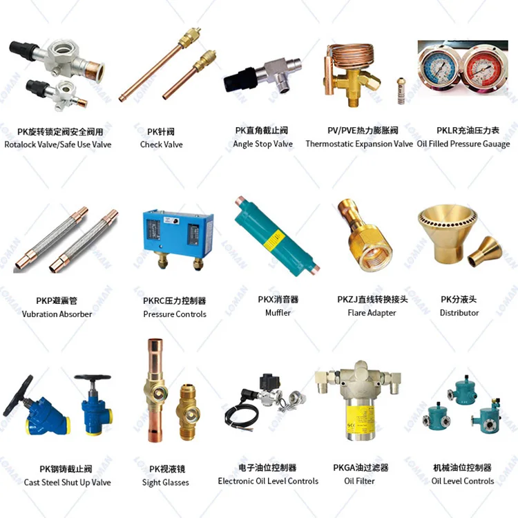 LOMAN R744 CO2 compressor refrigeration service stop valve