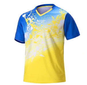 China Factory Wholesale New Design Youth Unisex Badminton Uniform Digital Sublimation Badminton Jersey