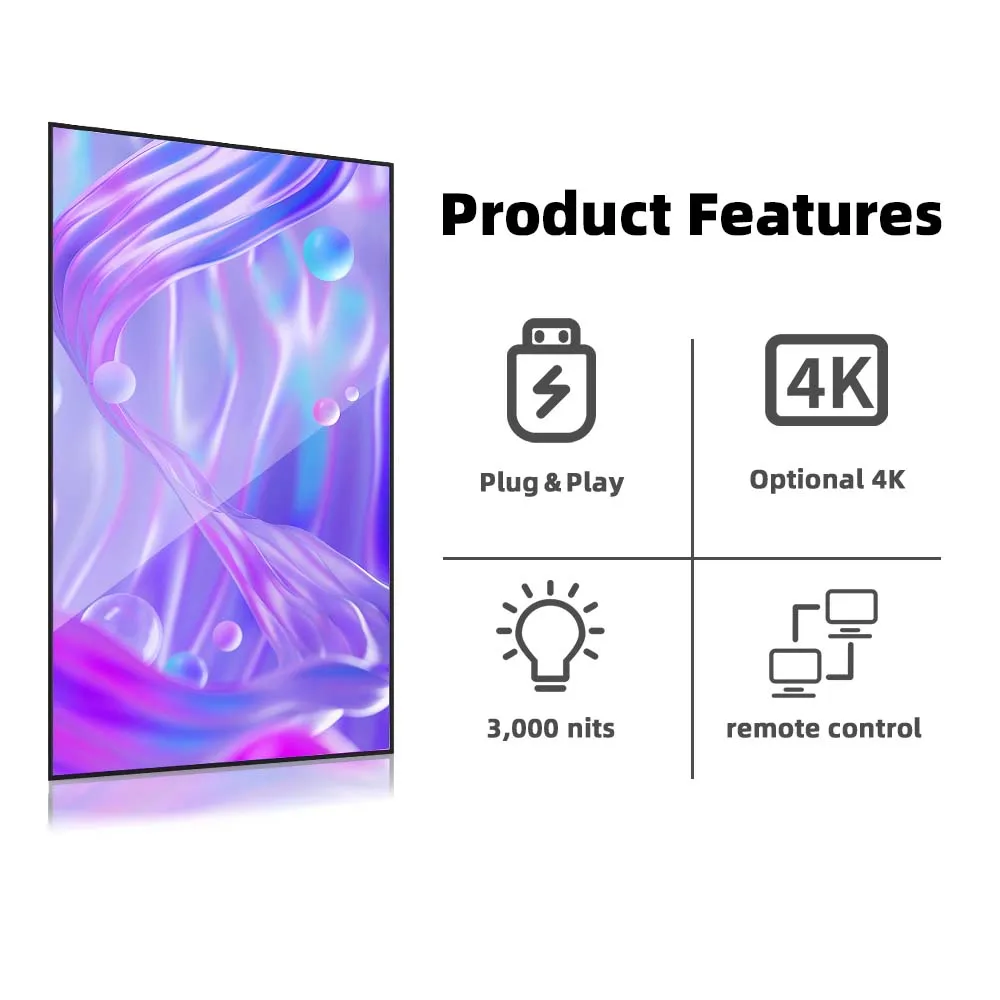 55 дюймов ЖК-дисплей высокой яркости коммерческий рекламный экран Smart Android Digital Signage и дисплей