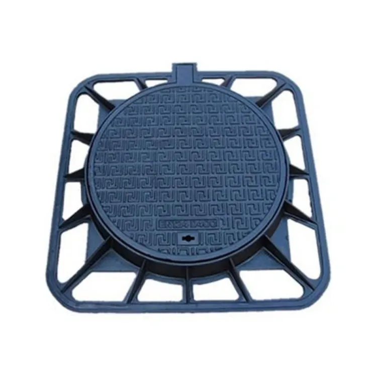 Custom Manhole Covers Round  EN124 ductile cast iron 500mm round recessed manhole cover and frame