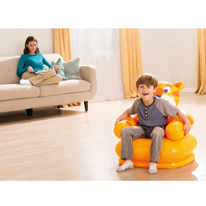 INTEX 68556 Happy Animal Chair Assortment Inflatable Children PVC Air Sofa Kids Inflatable Chair