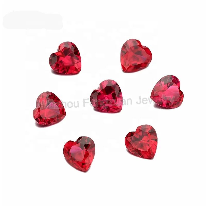 1mm 1.3mm Wholesale ruby gemstone lab created ruby round bangkok cubic zirconia cz with vacuum packaging