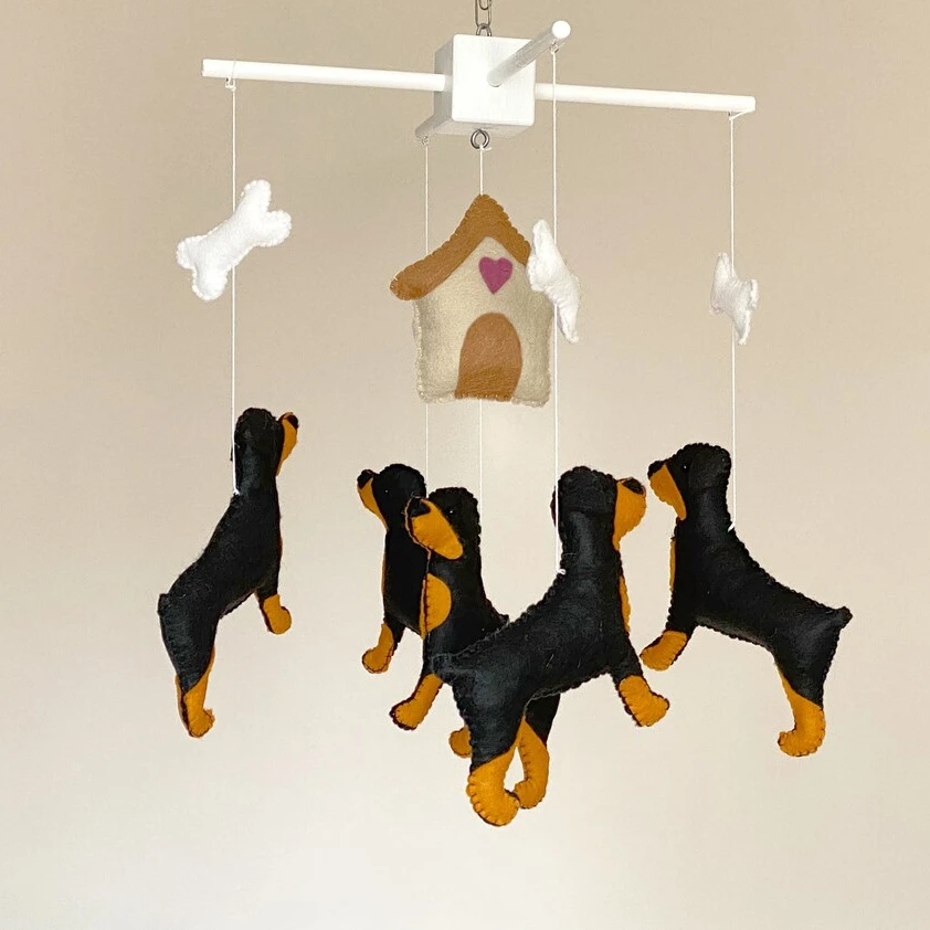 Dog Baby Mobile Labrador Mobile Nursery Puppy Cot Mobile