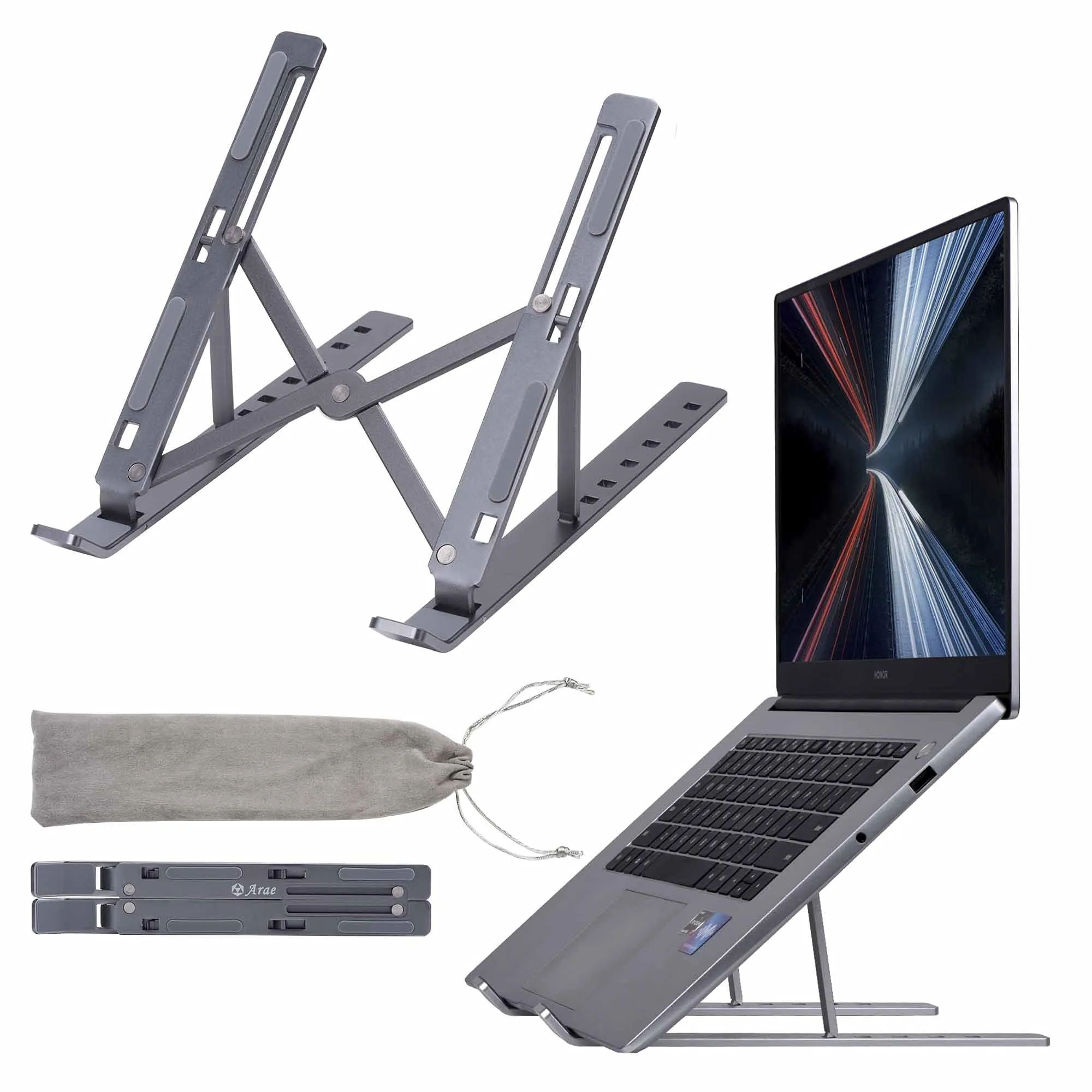 Портативный складной ноутбук macbook алюминиевый держатель для ноутбука с регулируемой высотой
