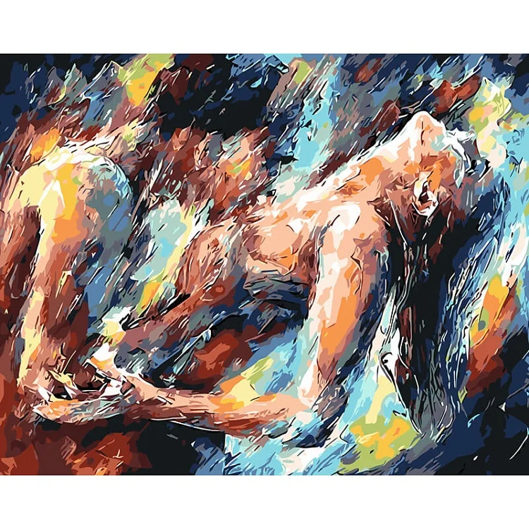 2022 high quality custom abstract sexy lovers stars oil nude naked Painting Hand Painted Diy Paint by Numbers