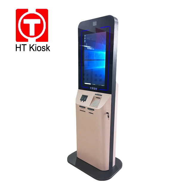 17 inch touch screen 16 keys pin pad Pos RFID card reader stainless steel cabinet indoor customized kiosk self service terminal