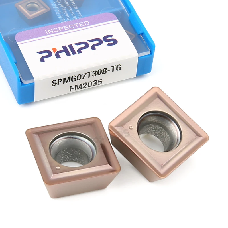 PHIPPS insertos de carburo SPMG060204 SPMG07T308 SPMG 090408 07T308 140512 carbide insert drilling tool SPMG090408 SPMG110408