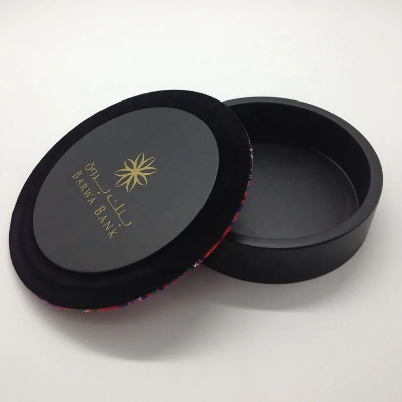 
High Quality Wooden Box Round Shape Arabic Bank Gift Box for Ramadan 