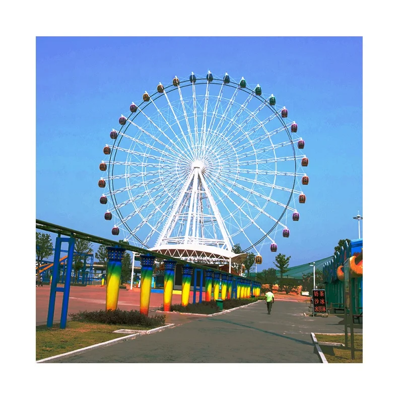 Professional China  factory Amusement Park Ride 65 m with air conditioner Ferris Wheel For Sale