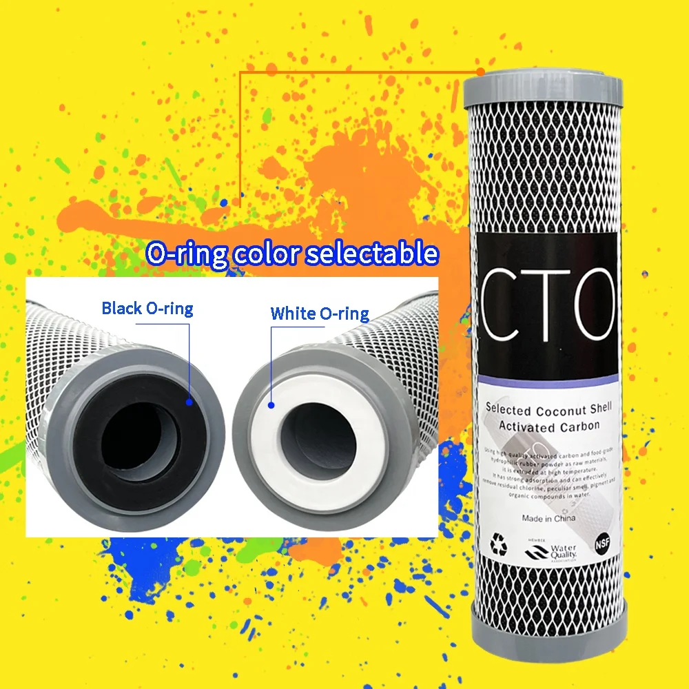 Drinking water reverse osmosis element 3 stage water filter cartridge UDF CTO PP Resin softening filter cartridge