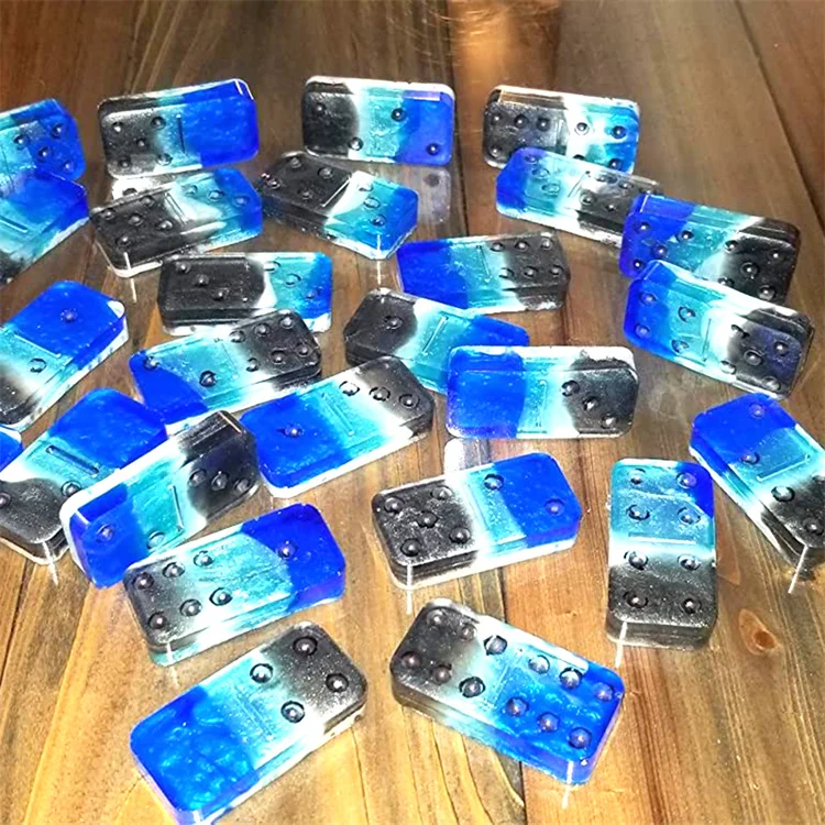 Custom DIY Resin Shiny Silicone Jumbo Domino Mold Professional Domino Mold
