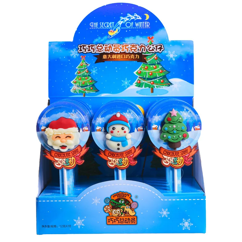 Santa Snowman Elk Tree Dulces Chocolate Candy  Chocolate Christmas Chocolate Lollipop Treats Candy