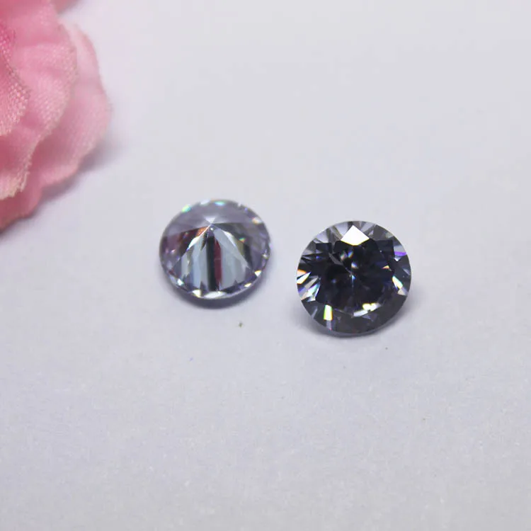 Synthetic Color Gemstone Round Brilliant Cut Yellow CZ Stone