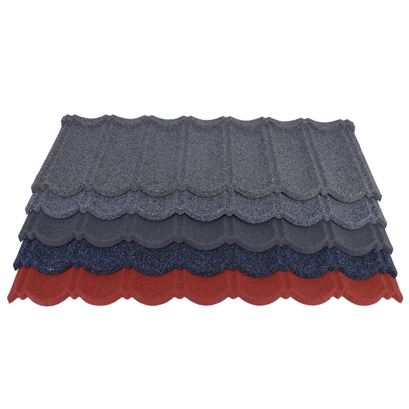Китайские гофрированные кровельные листы из алюминия и цинка для жилых помещений Металлическая Кровельная Черепица с каменным покрытием