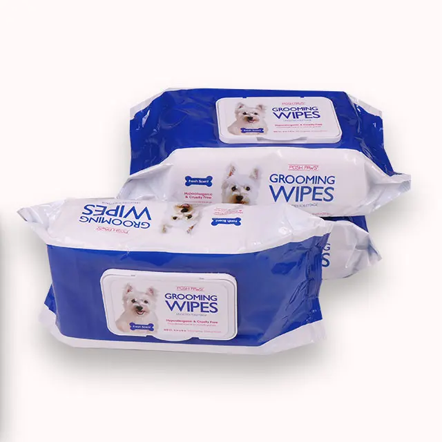 Customized 80PCS Dog cleaning paper towels pet eye wet wipes tear stain remover wipes