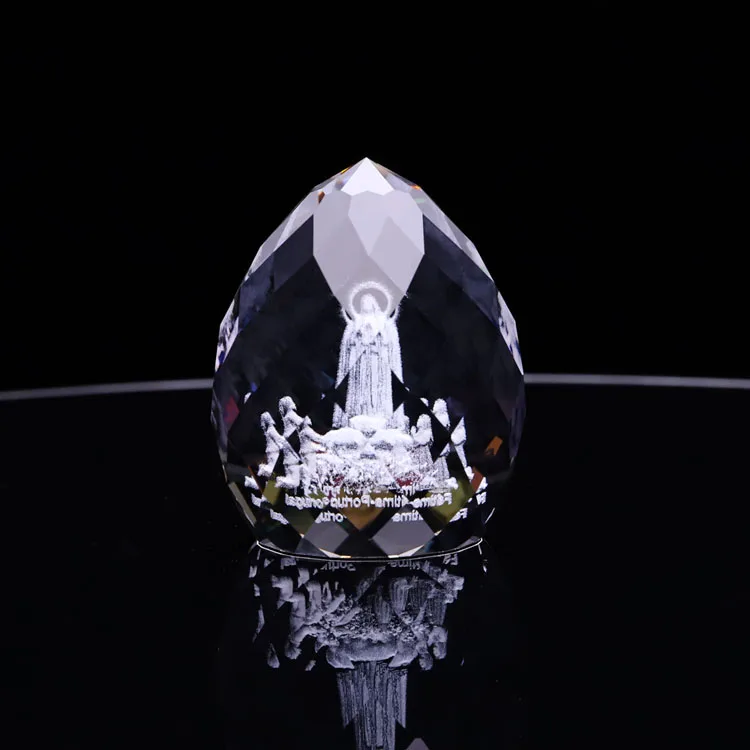 Wholesale Personalized Decorative Religious Tourism Gifts Glass Crystal Wedding Souvenir Gifts